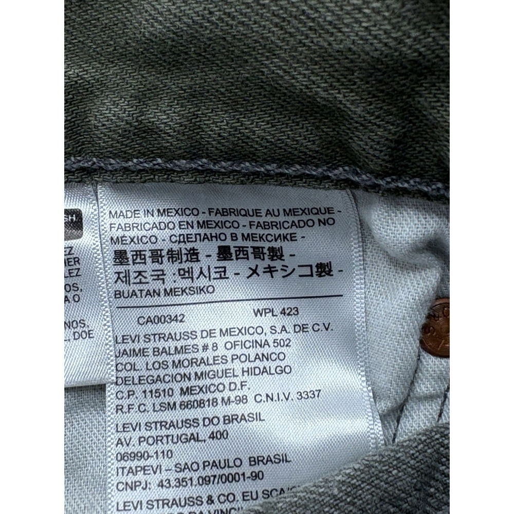 Levi's 501 White Oak Cone Denim Jeans Men's 34x30 Olive Green Americana Workwear - Picture 6 of 15